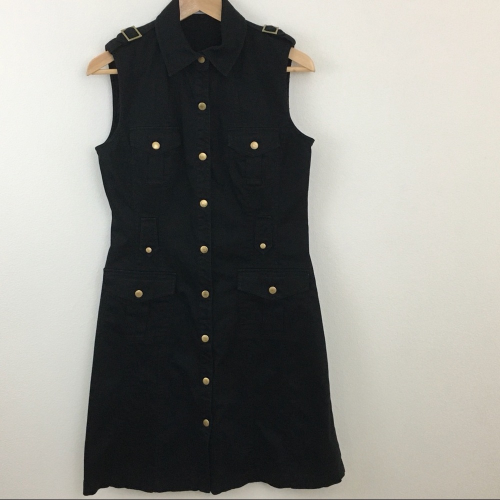 Calvin Klein | Black Sleeveless Safari Dress - Picture 5 of 8